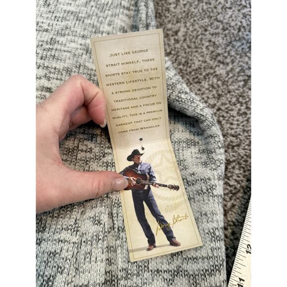 WRANGLER GEORGE STRAIT COLLECTION KNIT ZIP VEST IN GRAY HEATHER MEN’S SIZE L - Picture 4 of 7